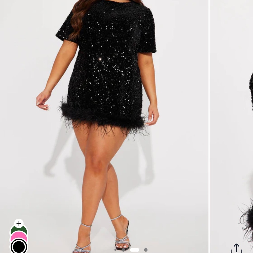 Fashion Nova Black Sequin Mini Dress